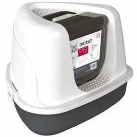 Cat Litter Box MPETS DAIRUT White Black 50 x 42 x 36 cm