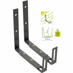 Jardiniere Support Garden ID Wall Hook Black