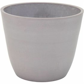 Plant pot Mega Collections Ecostone Egg Brown Taupe Plastic Recycled 31 x 25 x 31 cm 33 x 33 x 77 cm 31 x 25,5 cm
