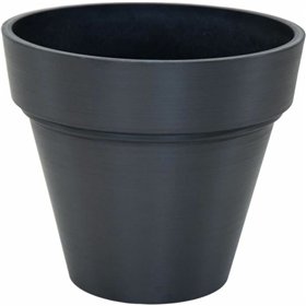 Plant pot Mega Collections Ecostone Planter Black noir Plastic Recycled 43 x 43 x 74 cm 41 x 35 cm