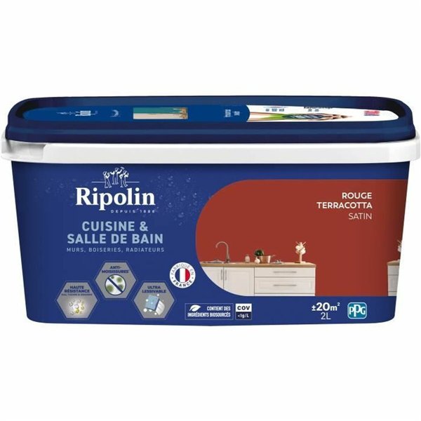Paint Ripolin rouge 2 L