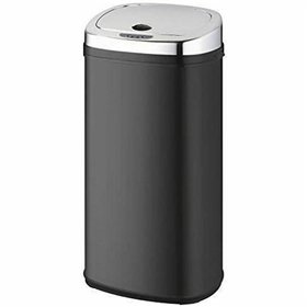 Waste bin Kitchen Move Black Metal Stainless steel 42 L