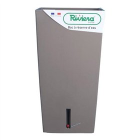 Self-watering flowerpot Riviera Eva New Taupe Squared 28 x 28 x 52 cm