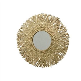 Wall mirror Decoris Circular Natural Rushes (Ø 50 cm)