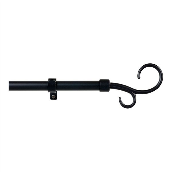 Curtain Bar Stor Planet Extendable Black (110 cm)