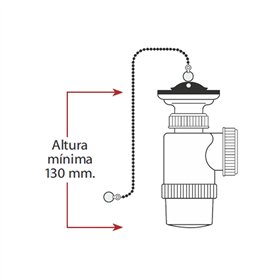 Washbasin Siphon Mirtak v70 Plastic PVC