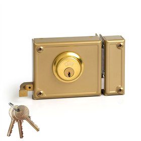 Bolt lock Jis 12-10d Golden 52 mm Right 100 mm To put on top of