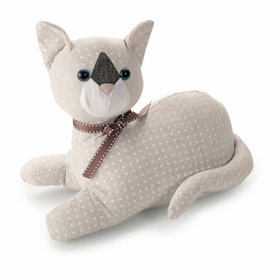 Doorstop Inofix 3178-2 Textile Sand 28 x 13 x 23 cm White Cat