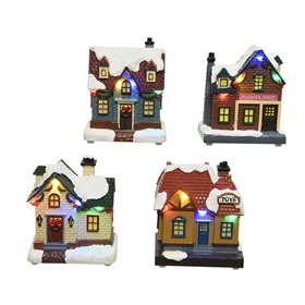 Christmas bauble Lumineo Small house 8,5 x 5,5 x 10 cm LED Light Multicolour