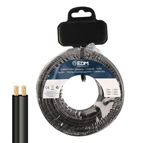 Flat parallel cable EDM 28711 Black 5 m 2 x 0,75 mm