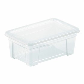 Storage Box with Lid Mondex Space Box Transparent polypropylene 5,7 L 35,5 x 21 x 12,5 cm