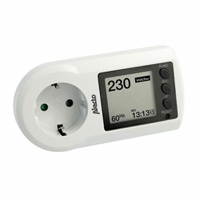 Plug with electricity consumption monitor Alecto White 3680 W