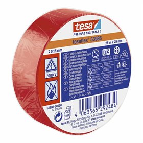 Insulating tape TESA Red PVC 25 mm x 25 m