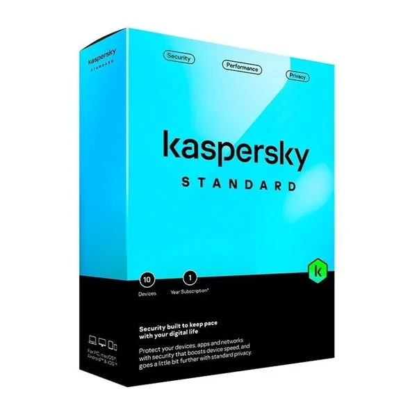 Antivirus Kaspersky Standard 10 Dispositivo caja 1 año ESP
