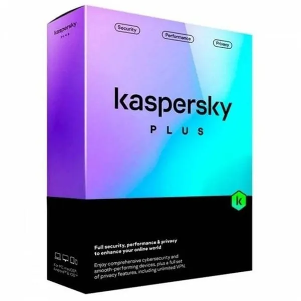 Antivirus Kaspersky Plus 3 Dispositivos Caja 1 año ESP