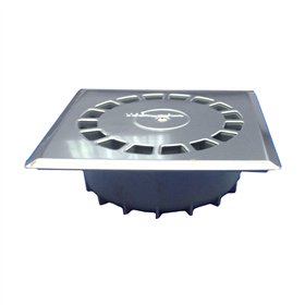 Drain Tecnoagua T-88 I PVC Stainless steel 11,7 x 11,7 x 4,4 cm Ø 4 cm Vertical