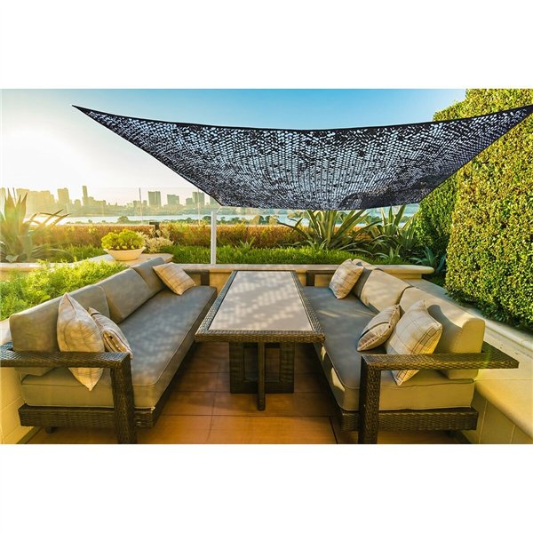 Rectangular Shade Sail Faura Black 3 x 4 m Reversible Camouflage