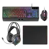 Keyboard and Mouse Mars Gaming MCP124PROES Black Multicolour Spanish Qwerty (4 Units)