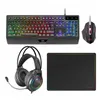 Keyboard and Mouse Mars Gaming MCP124PROES Black Multicolour Spanish Qwerty (4 Units)
