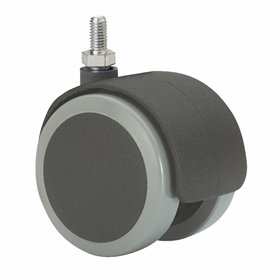 Rueda Ruedas Alex Black Grey Nylon Polyurethane Ø 5 cm 10 x 15 mm 50 kg rotary