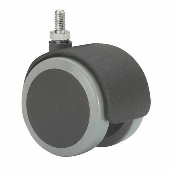 Rueda Ruedas Alex Black Grey Nylon Polyurethane Ø 5 cm 10 x 15 mm 50 kg rotary