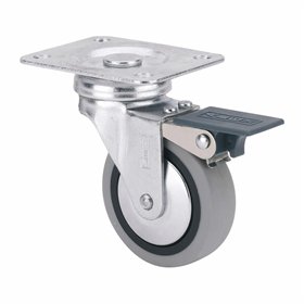 Rueda Ruedas Alex Grey Rubber Poliamix Ø 4 cm 17 kg rotary