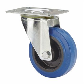 Rueda Ruedas Alex Blue Rubber Poliamix Ø 10 cm 100 kg rotary