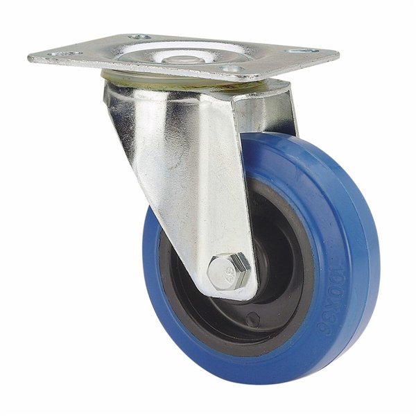 Rueda Ruedas Alex Blue Rubber Poliamix Ø 10 cm 100 kg rotary