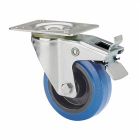 Rueda Ruedas Alex Blue Rubber Poliamix Ø 8 cm 80 kg rotary