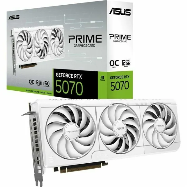 Graphics card Asus Prime GeForce RTX 5070 White OC Edition nvidia geforce rtx 5070 12 GB GDDR6 GDDR7