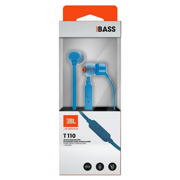 Headphones with Microphone JBL T110 Blue