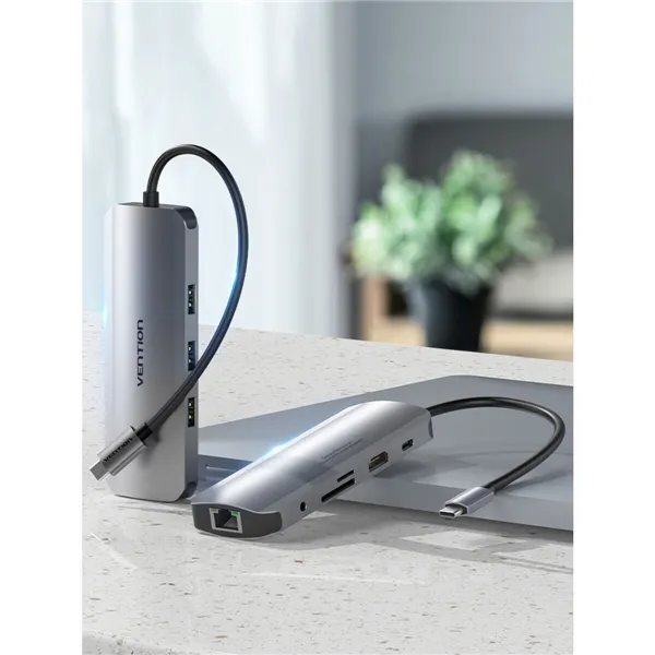 USB-C Hub Vention TOLHB Silver 100 W