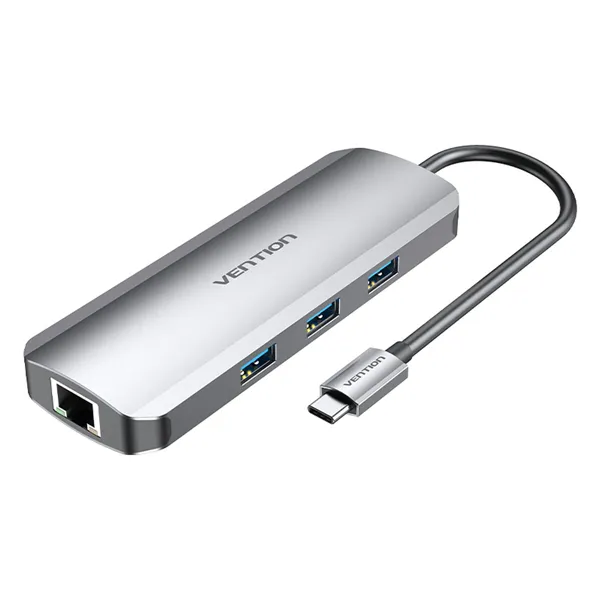 USB-C Hub Vention TOLHB Silver 100 W