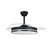 Ceiling Fan with Light CristalRecord Black 38 W (3000 K) (4000 K)