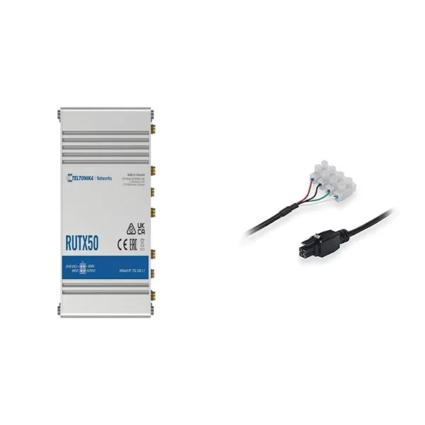 Router Teltonika RUTX50 Black Steel USB USB 2.0 RJ45 Ethernet LAN Wi-Fi 5 GHz