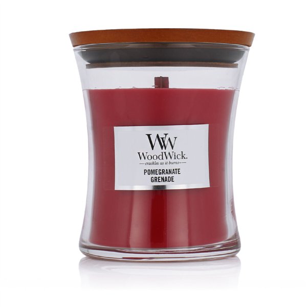 WoodWick vidutinio dydžio Hourglass Candles kvapioji žvakė su granatais, 275 g