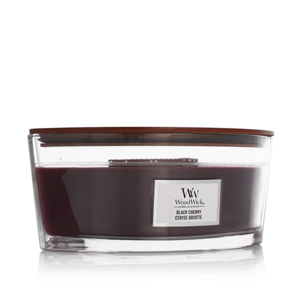 Aromātiskā svece WoodWick Ellipse Candles Black Cherry 453,6 g