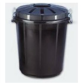 Waste bin Denox 70 L Black Plastic