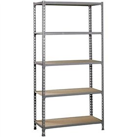 Shelves SimonRack Metal Wood Grey (180 x 80 x 40 cm)