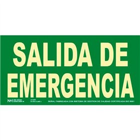 Sign Archivo 2000 "SALIDA DE EMERGENCIA" PVC 32 x 16 cm