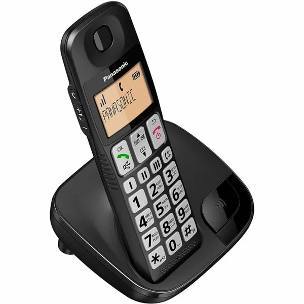 Wireless Phone Panasonic KX-TGE310SPB Black Amber