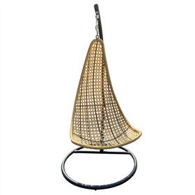 Garden chair Niva Graphite 104 x 104 x 192 cm Beige Steel