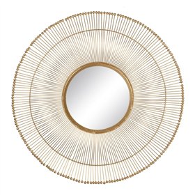 Wall mirror 76 x 4 x 76 cm Golden Metal