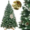 Artificial Christmas tree 180 cm premium Royal Trees Springos CT0190, snowy diamond pine with cones