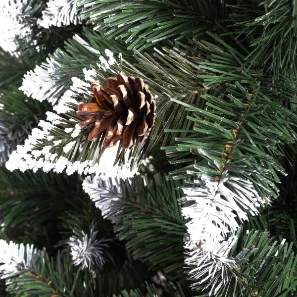 Kunstlik jõulupuu 180 cm premium Royal Trees Springos CT0190, lumine teemantmänd käbidega