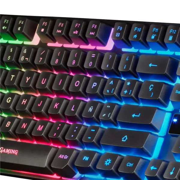 Keyboard with Gaming Mouse Mars Gaming MCPTKLES Black Spanish Qwerty