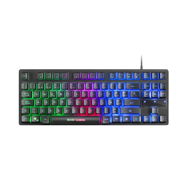 Keyboard with Gaming Mouse Mars Gaming MCPTKLES Black Spanish Qwerty
