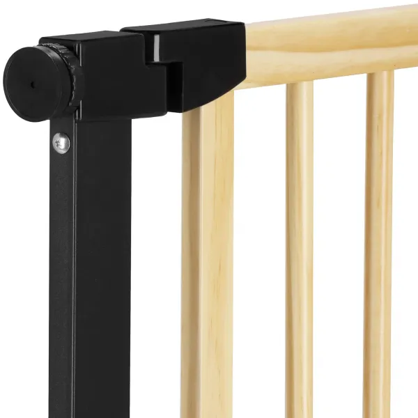 Safety Gate for Stairs Springos SG0012BC, Pressure-Mounted, 75-124 cm, Brown-Black