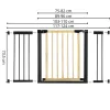 Safety Gate for Stairs Springos SG0012BC, Pressure-Mounted, 75-124 cm, Brown-Black