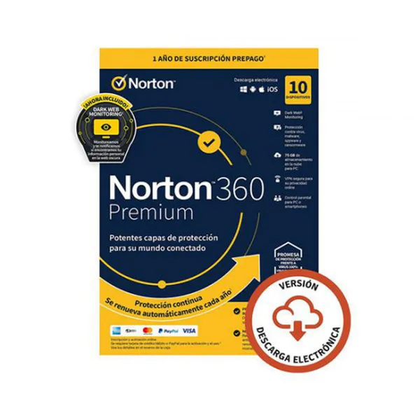 Antivirus Norton 360 PREMIUM 75GB 1 USUARIO BUNDLE